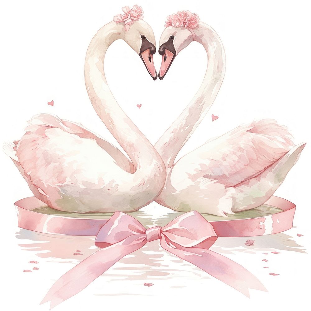 Coquette pair of swans flamingo animal tape.