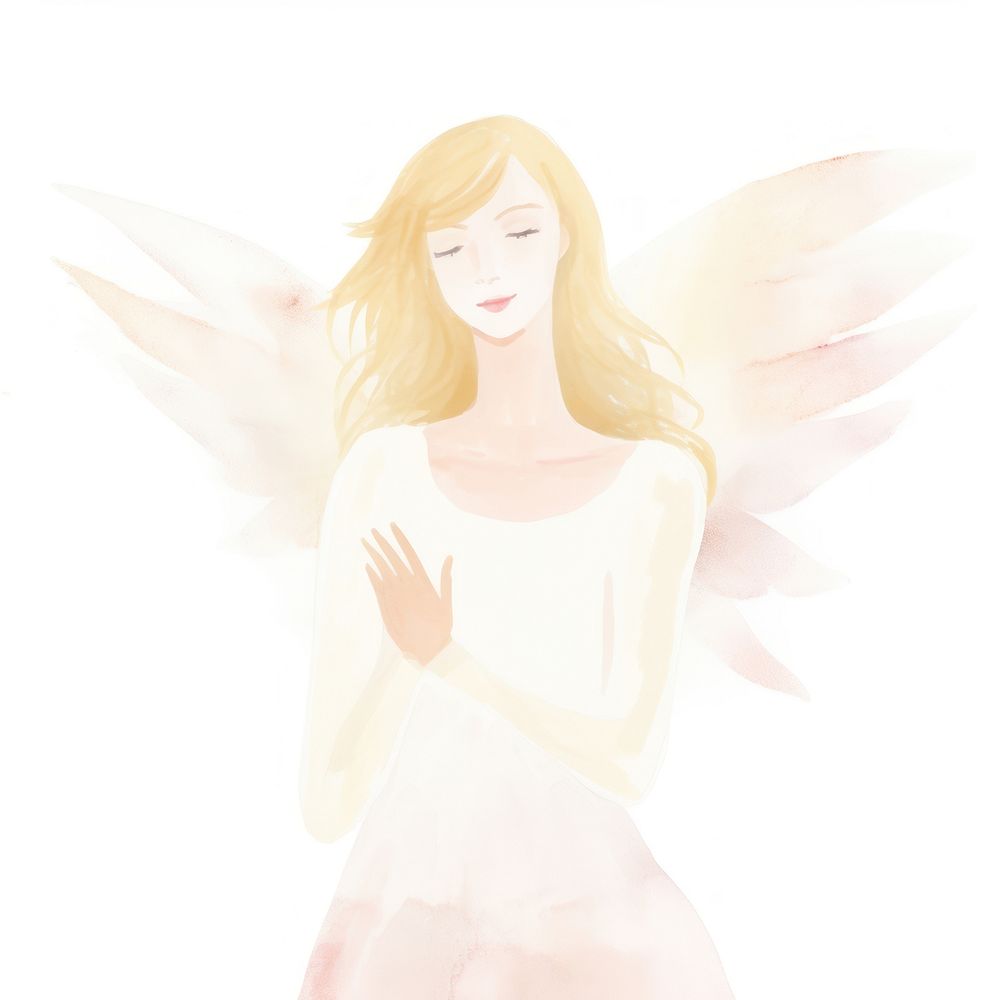 Vintage angel archangel female person.