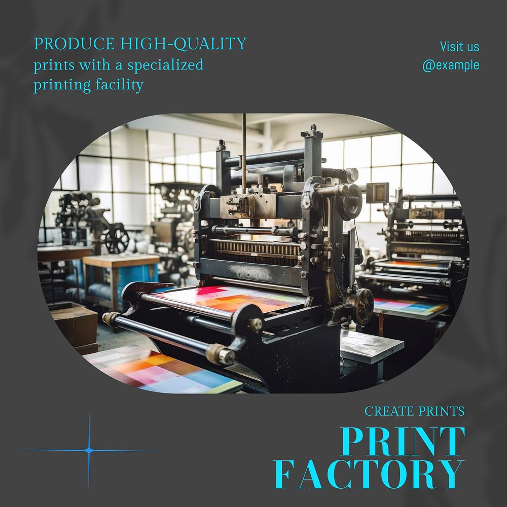 Print factory Instagram post template