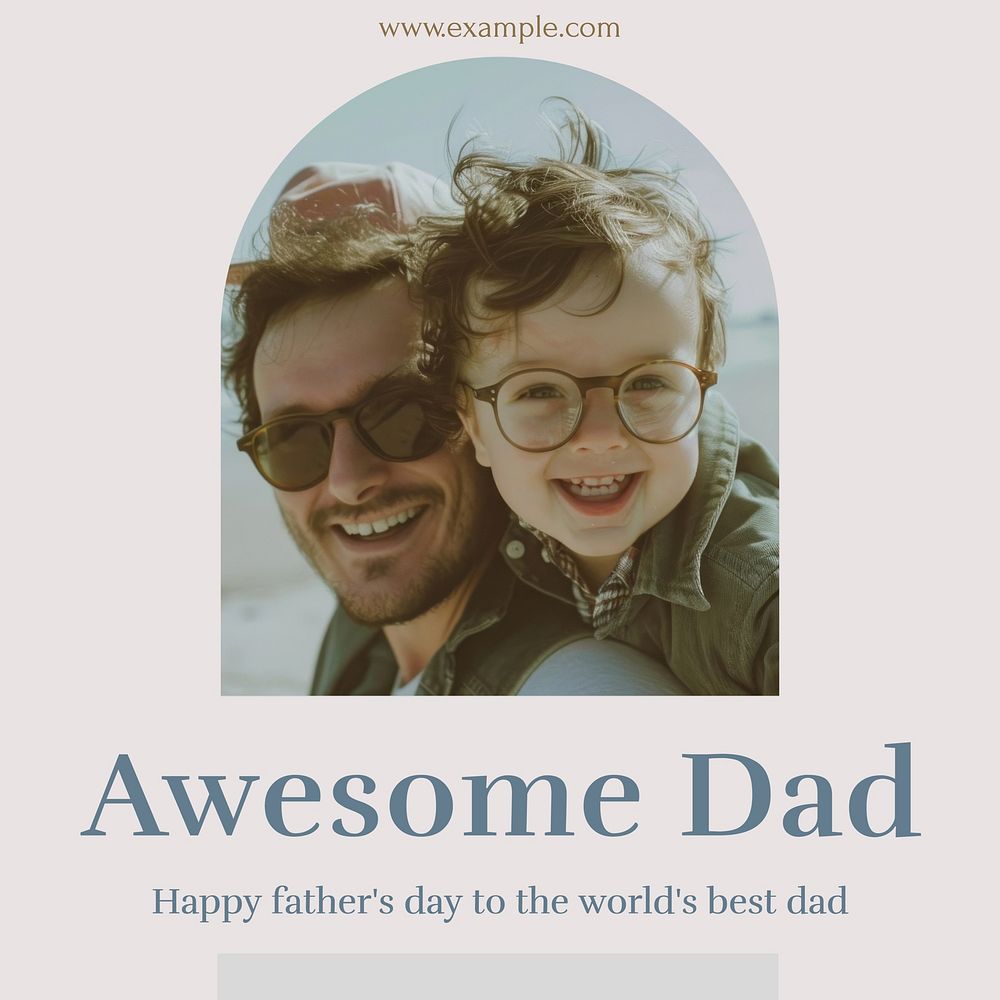 Awesome dad Instagram post template