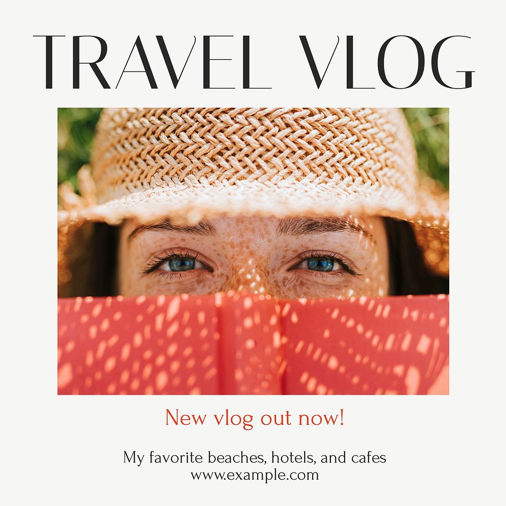 Travel vlog Instagram post template