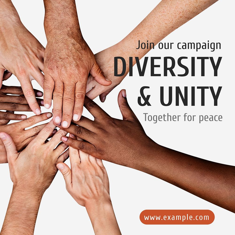 Diversity & unity  Instagram post template