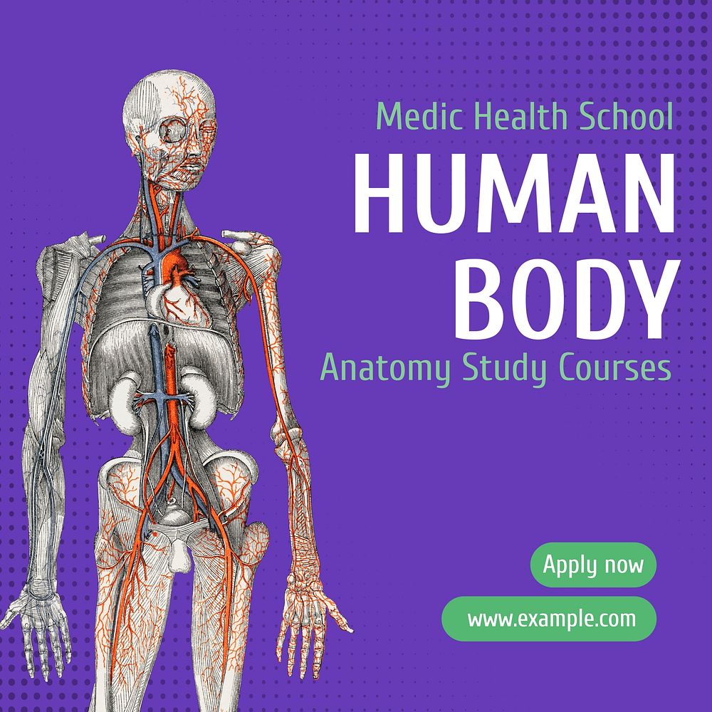 Anatomy class Instagram post template