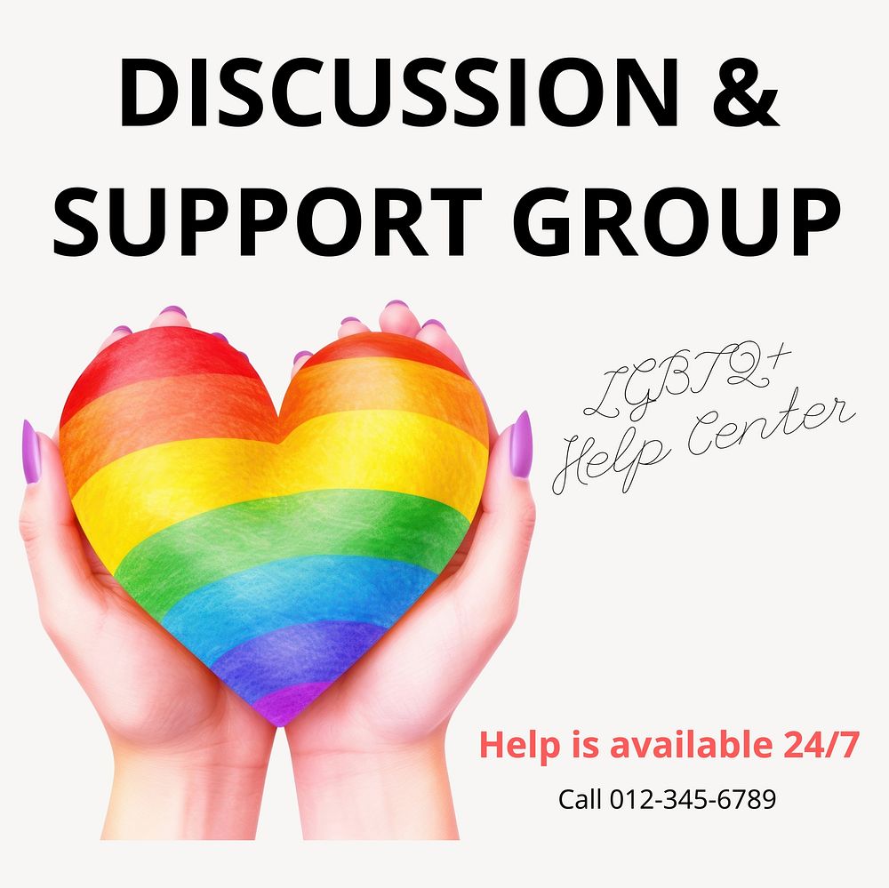 Discussion & support group Instagram post template