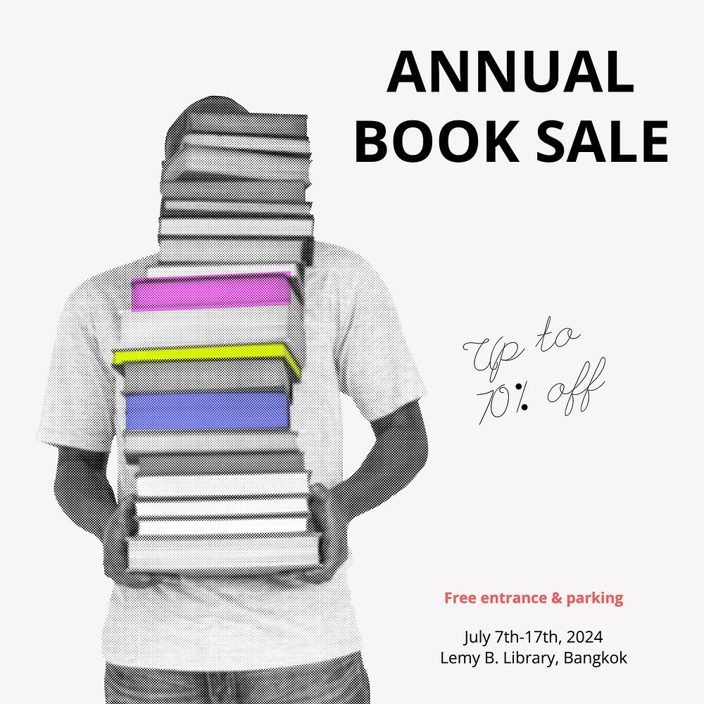 Annual book sale Instagram post template