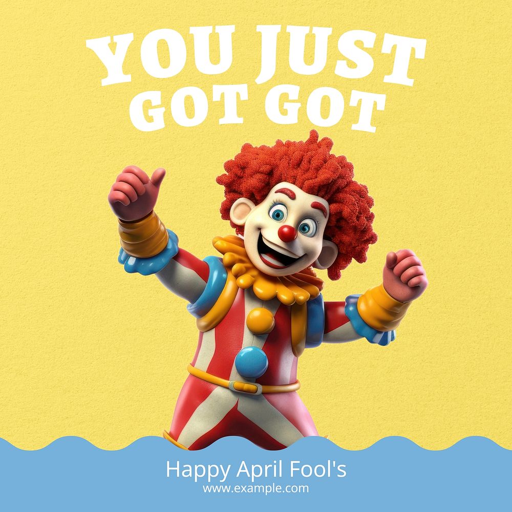 April fool's day Instagram post template