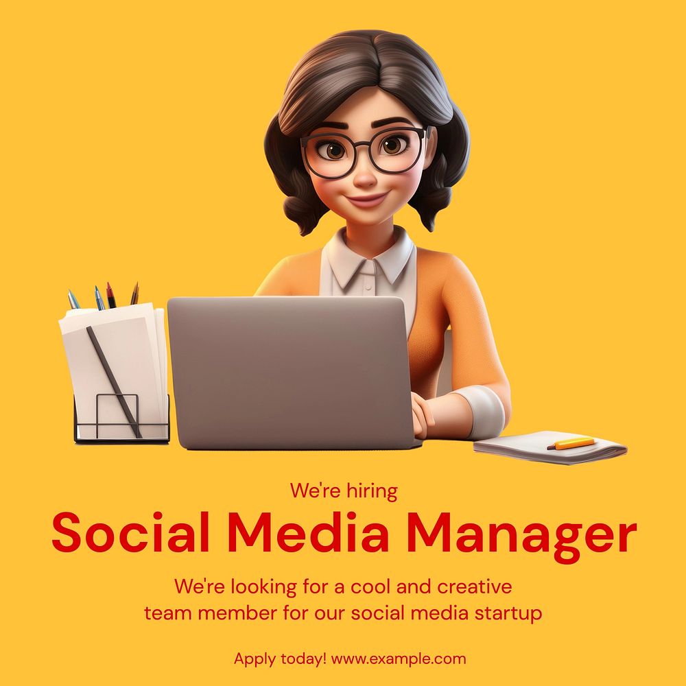Social Media Manager Instagram post template