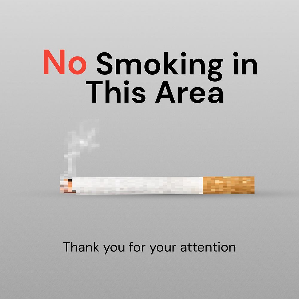 No smoking Instagram post template