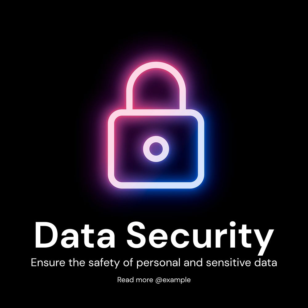Data security Instagram post template