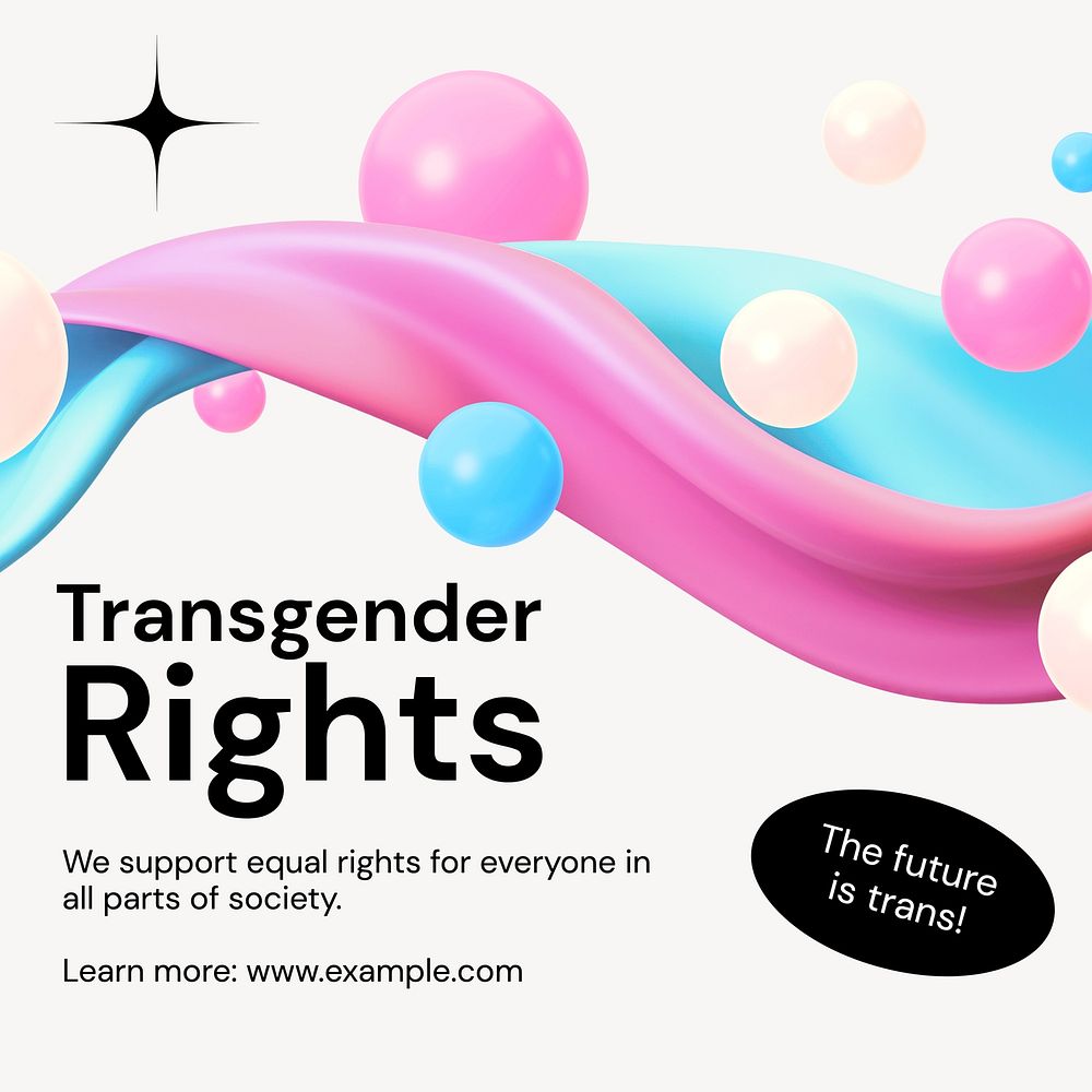Transgender rights Facebook post template