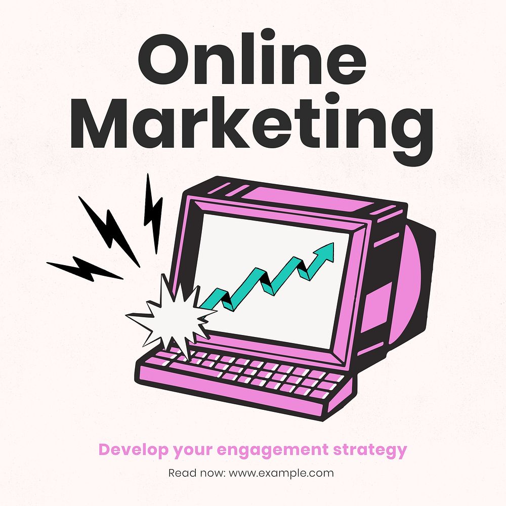 Online marketing Instagram post template