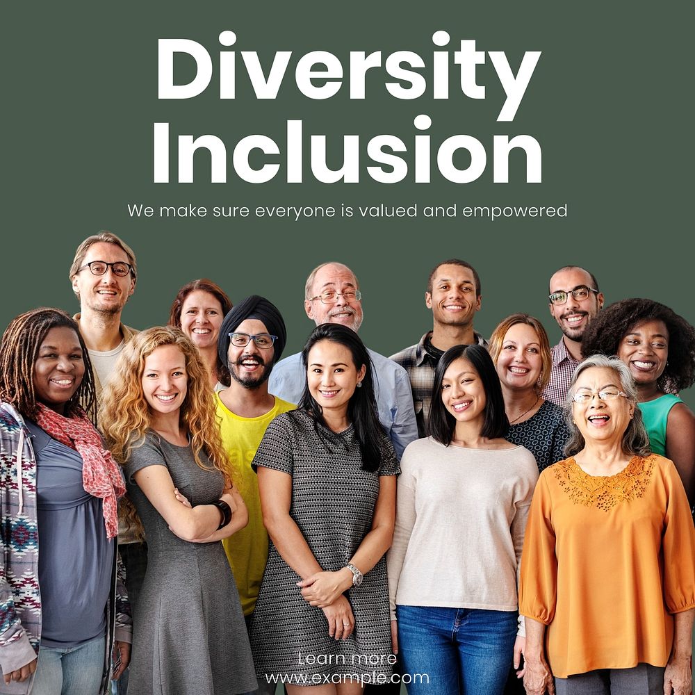 Diversity and inclusion Instagram post template