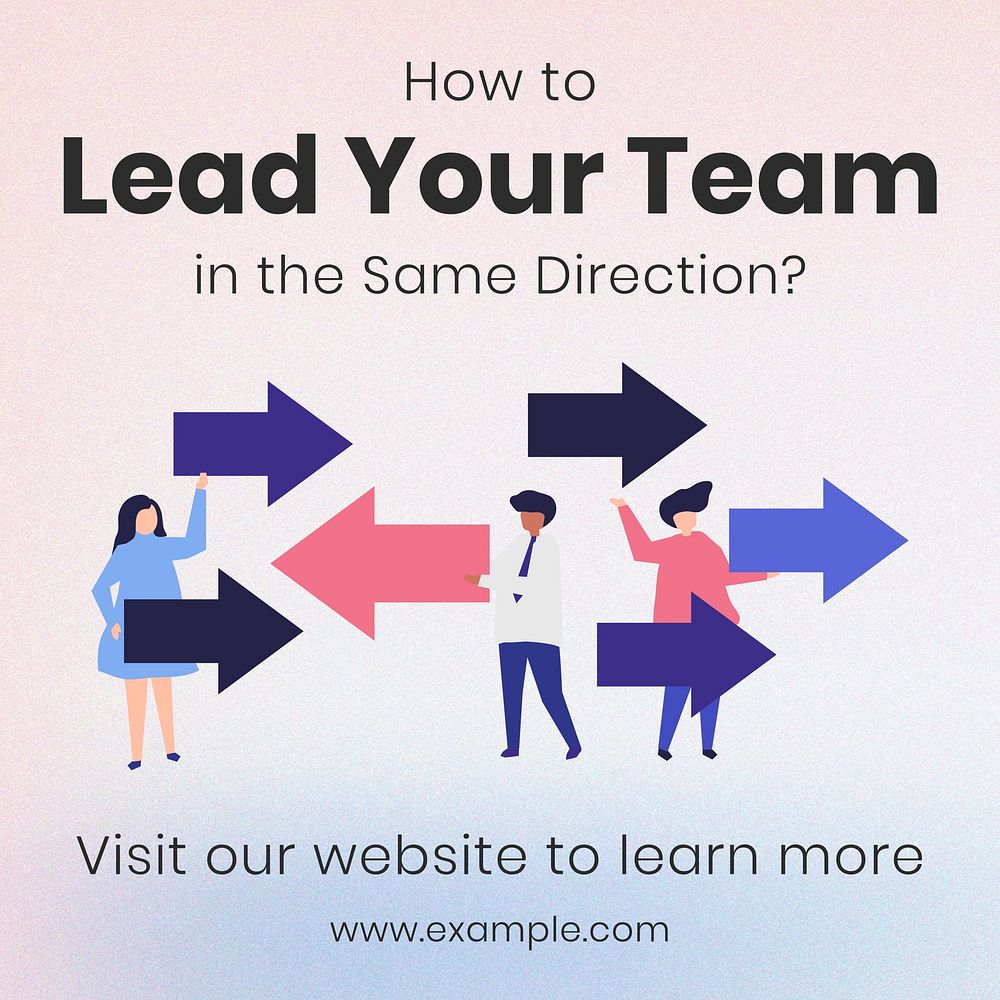 Leadership Instagram post template design