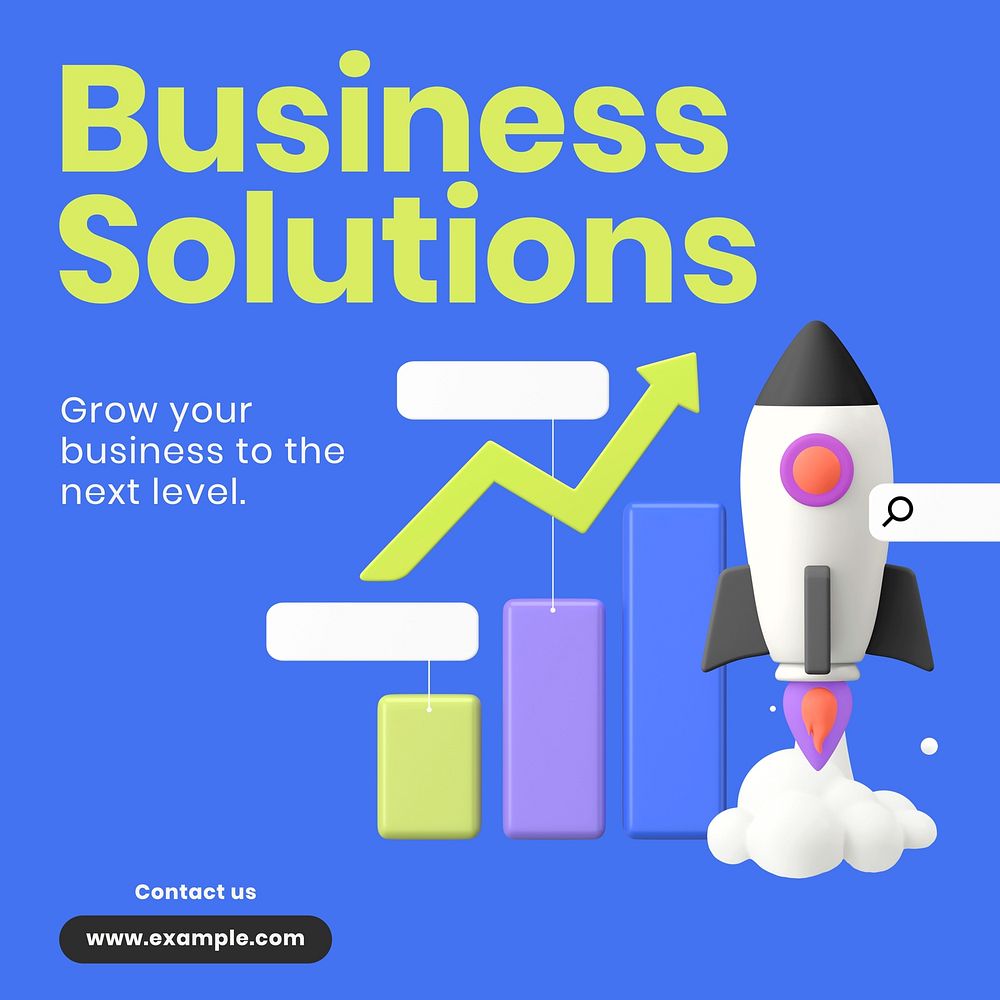 Business solutions Instagram post template