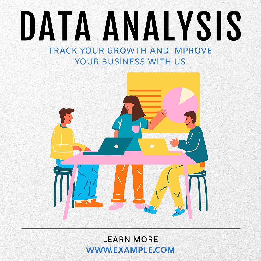 Data analysis Instagram post template design