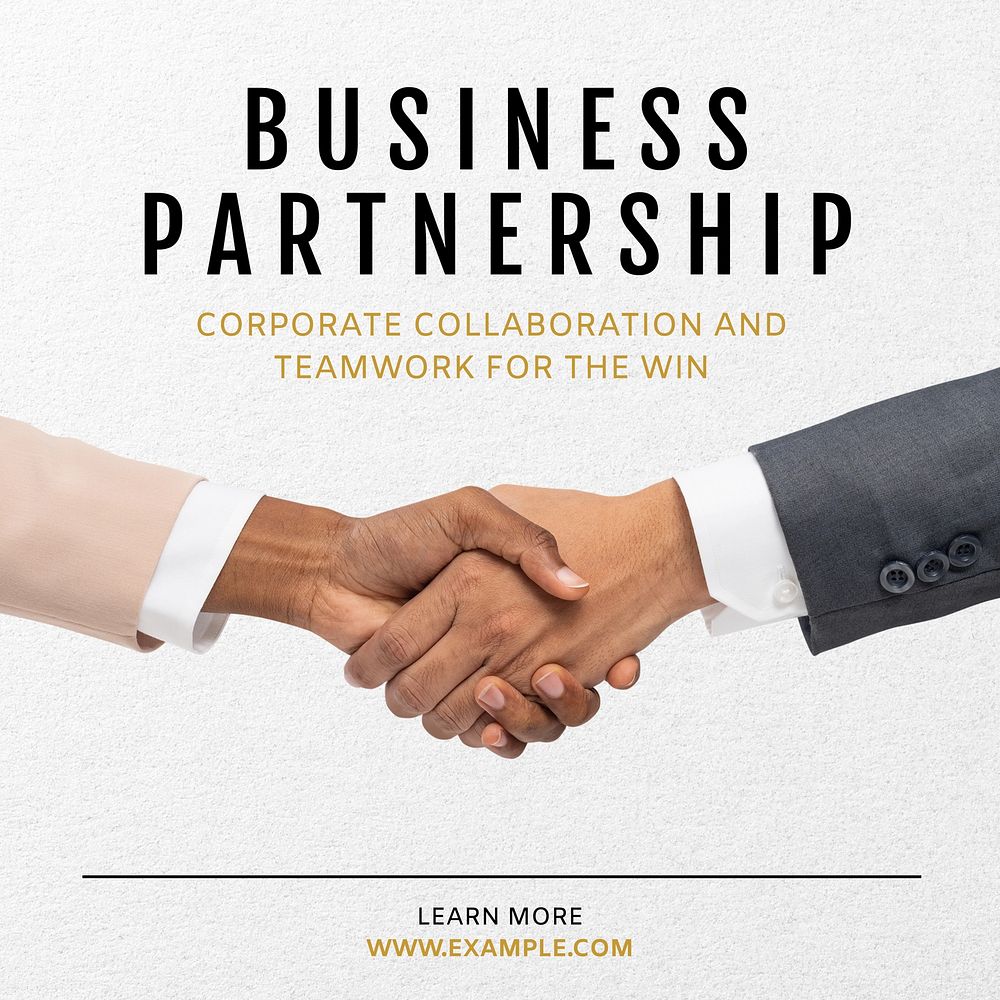 Business partnership Instagram post template