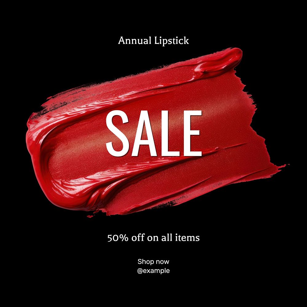 Annual lipstick sale Facebook post template