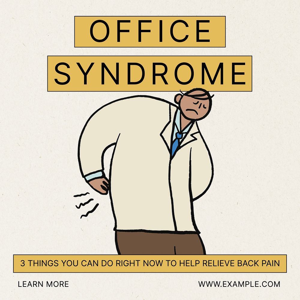 Office syndrome Instagram post template
