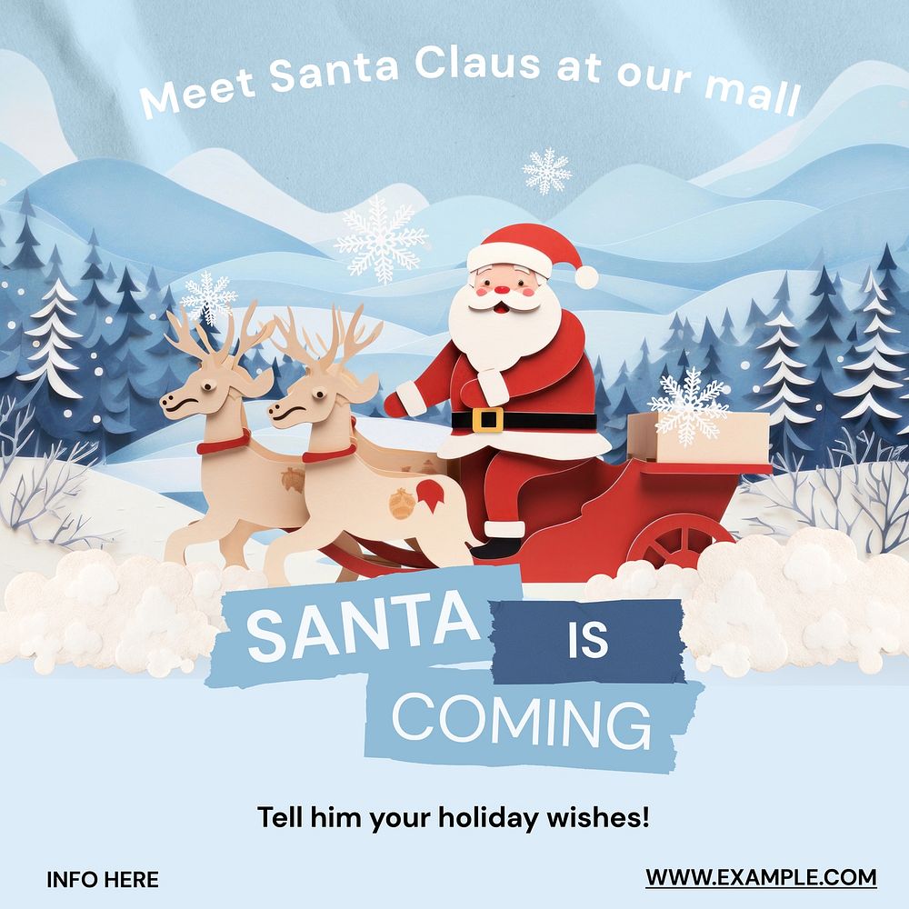 Christmas & Santa Facebook post template