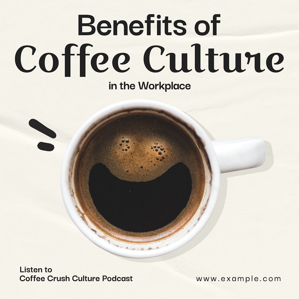 Coffee culture Instagram post template