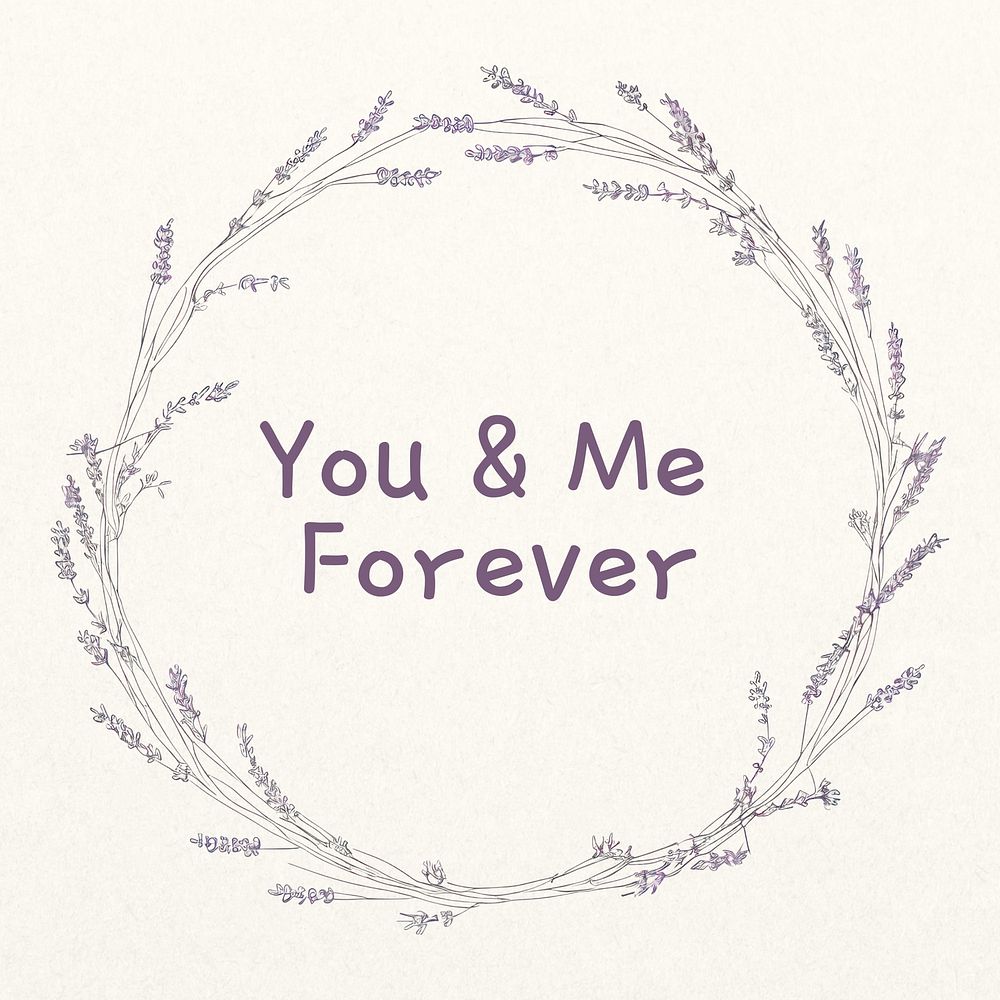 You & me forever Instagram post template