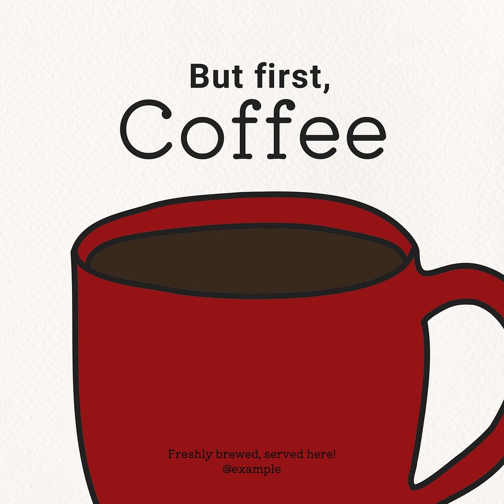 Coffee morning Facebook post template