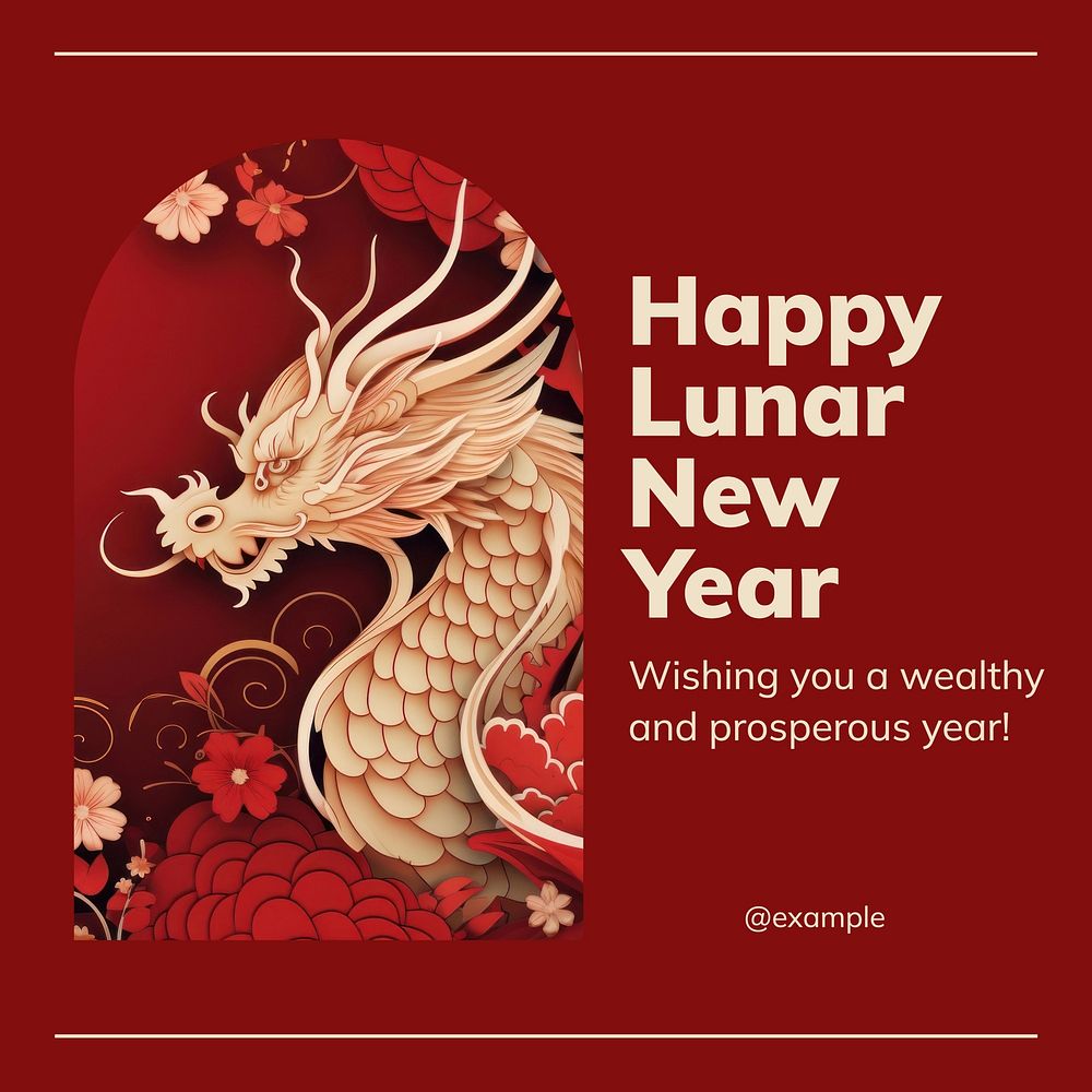 Lunar New Year Instagram post template