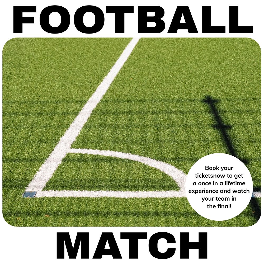 Football match Instagram post template 
