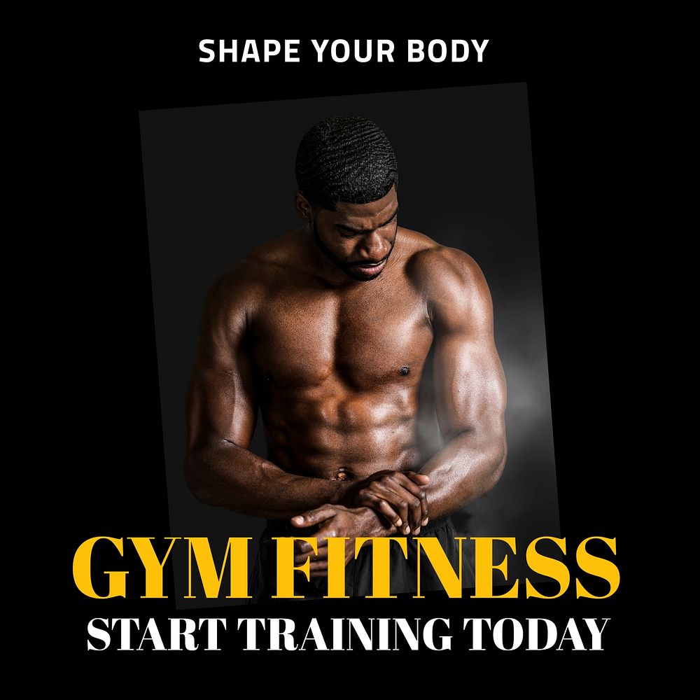 Gym fitness Instagram post template