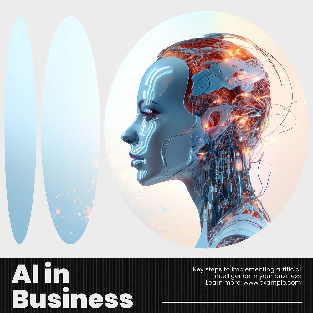 AI in business Facebook post template