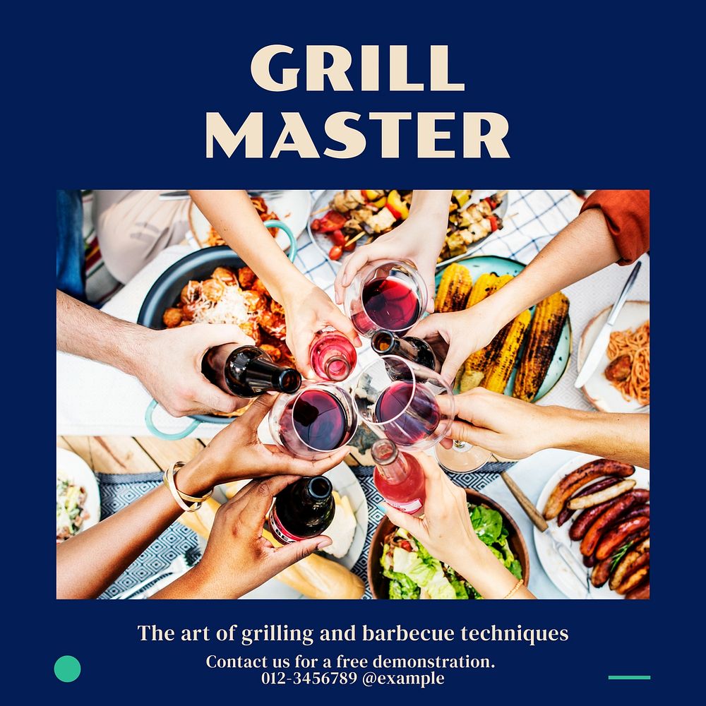 Grill master Instagram post template