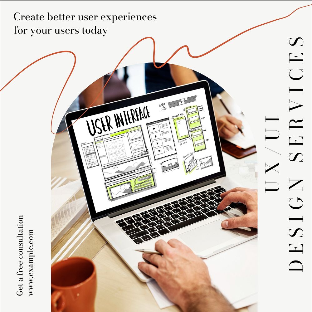 UX/UI course Instagram post template design