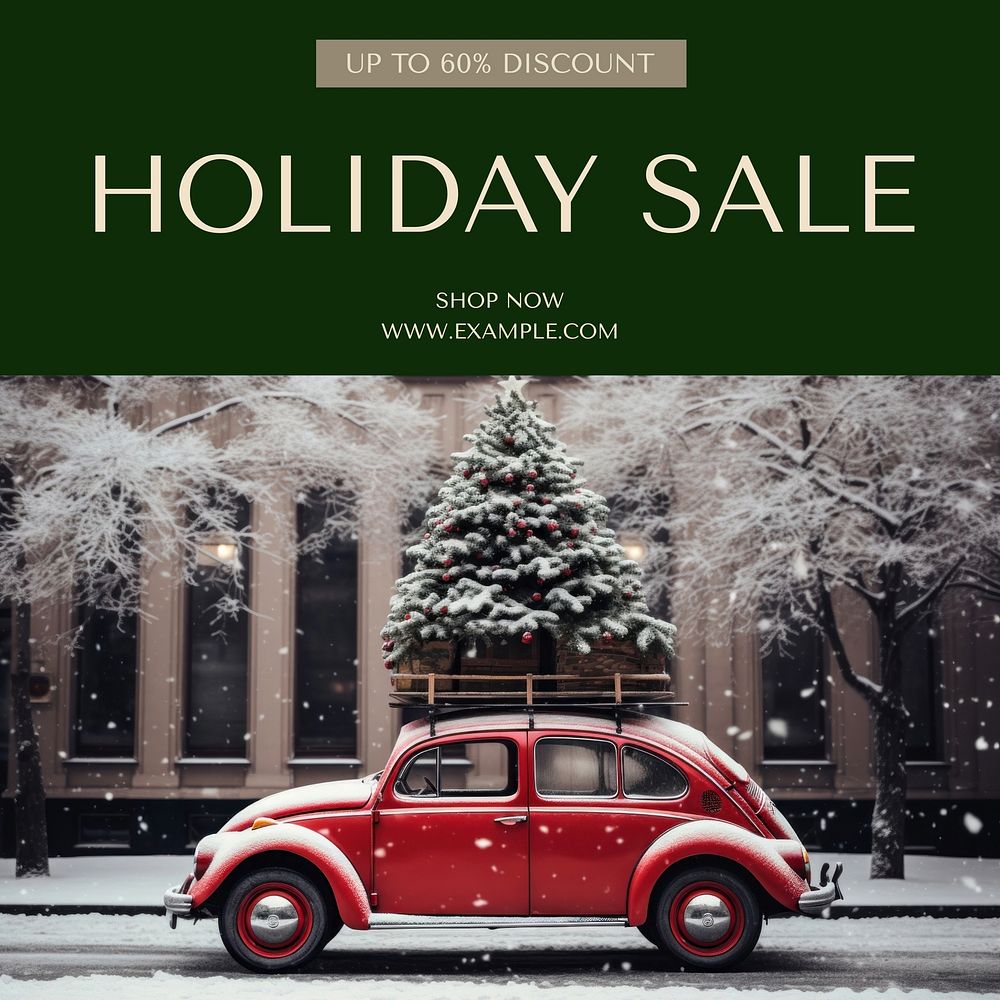 Holiday sale Instagram post template design