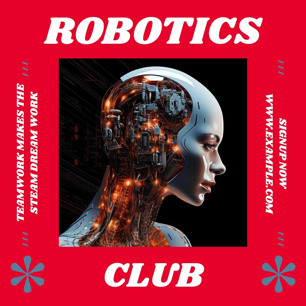 Robotics club Instagram post template