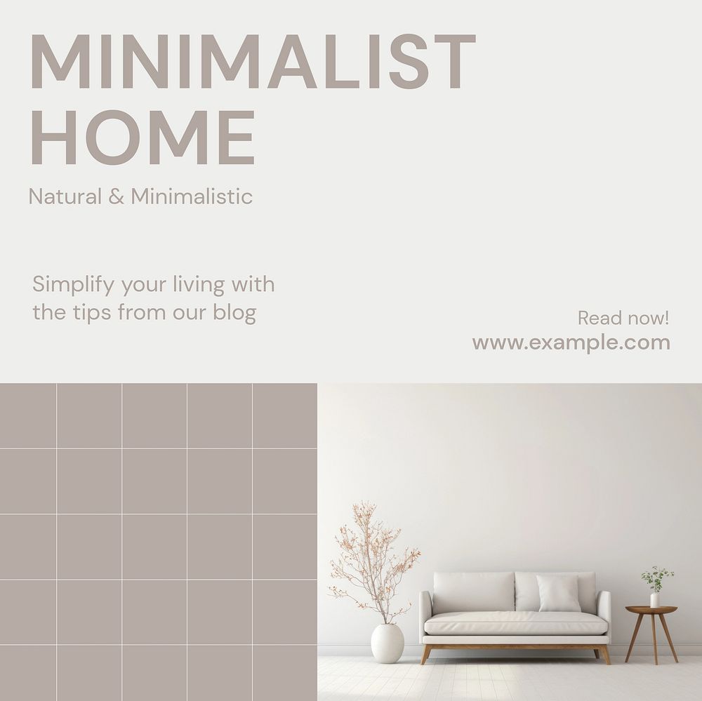 Minimalist home Instagram post template