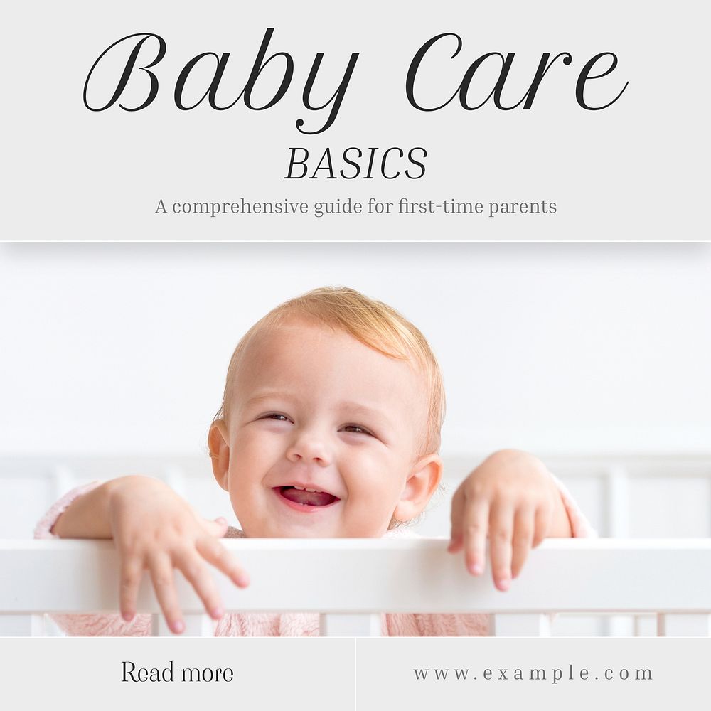 Baby care Instagram post template