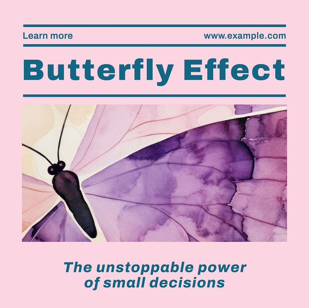 Butterfly effect Instagram post template