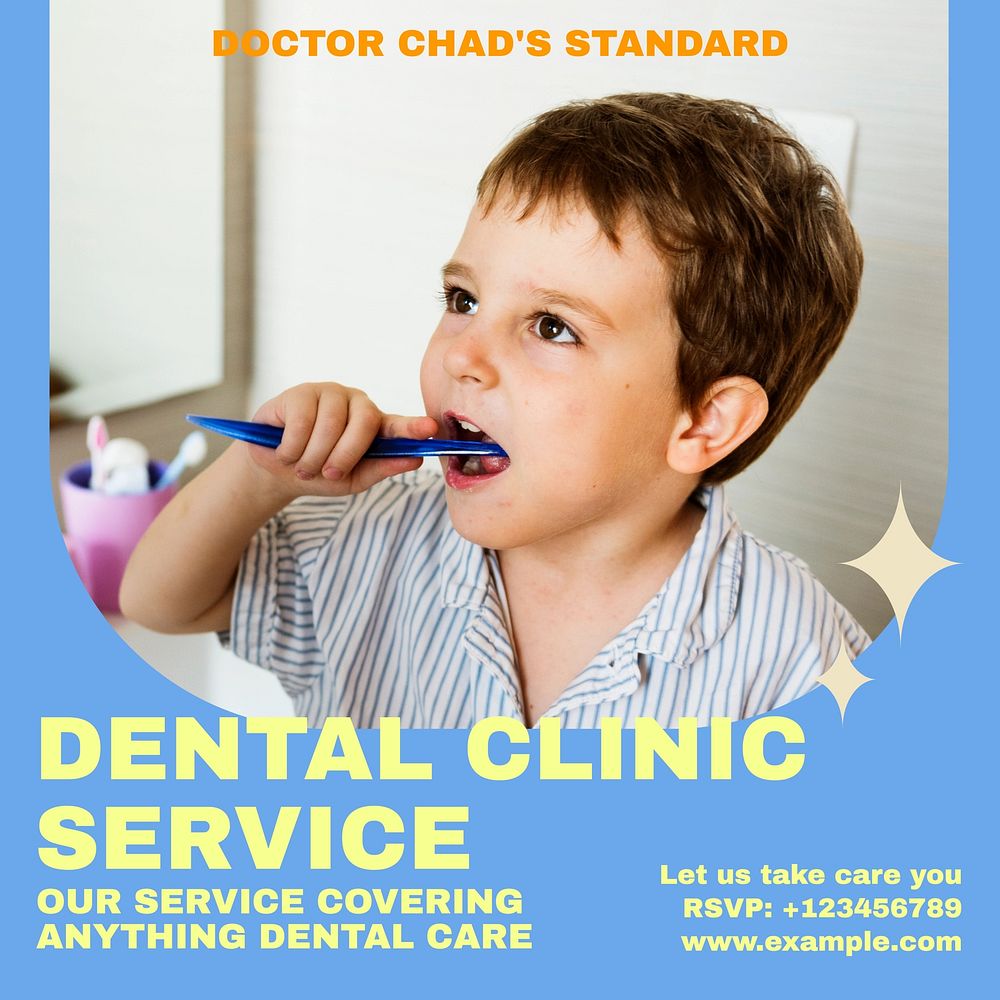 Dental clinic service Instagram post template