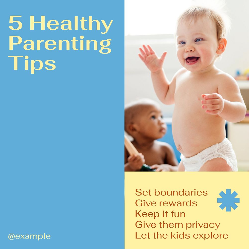 Healthy parenting tips Instagram post template