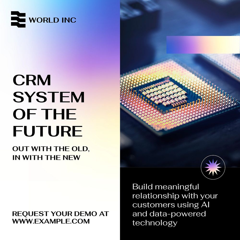 CRM system Instagram post template design