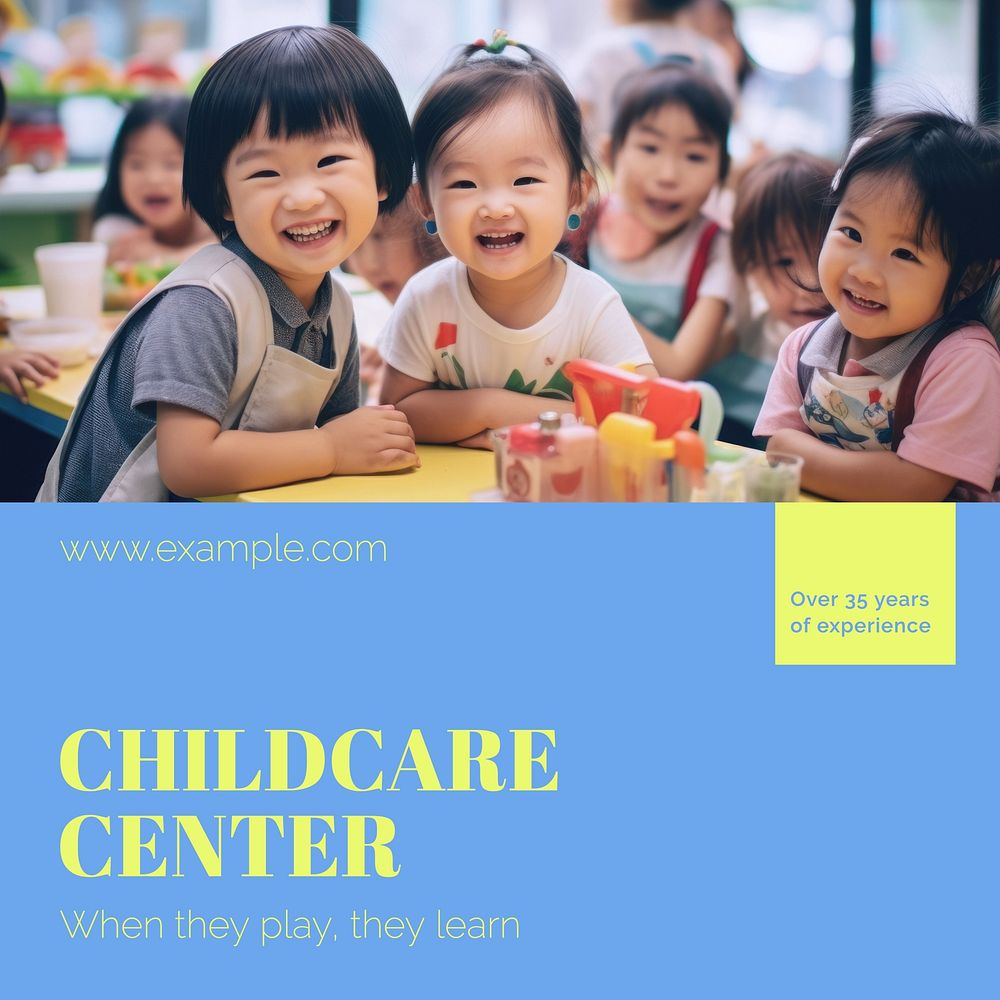 Childcare center Instagram post template