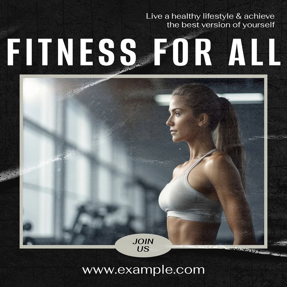 Fitness for all Instagram post template