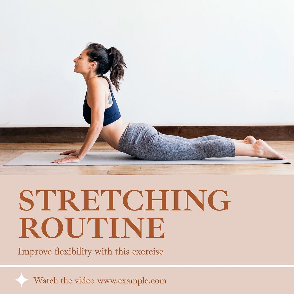 Stretching routine Instagram post template