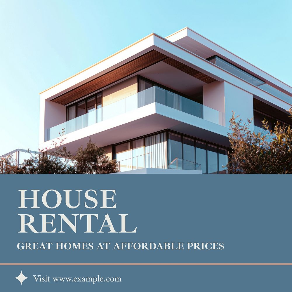 House rental Instagram post template
