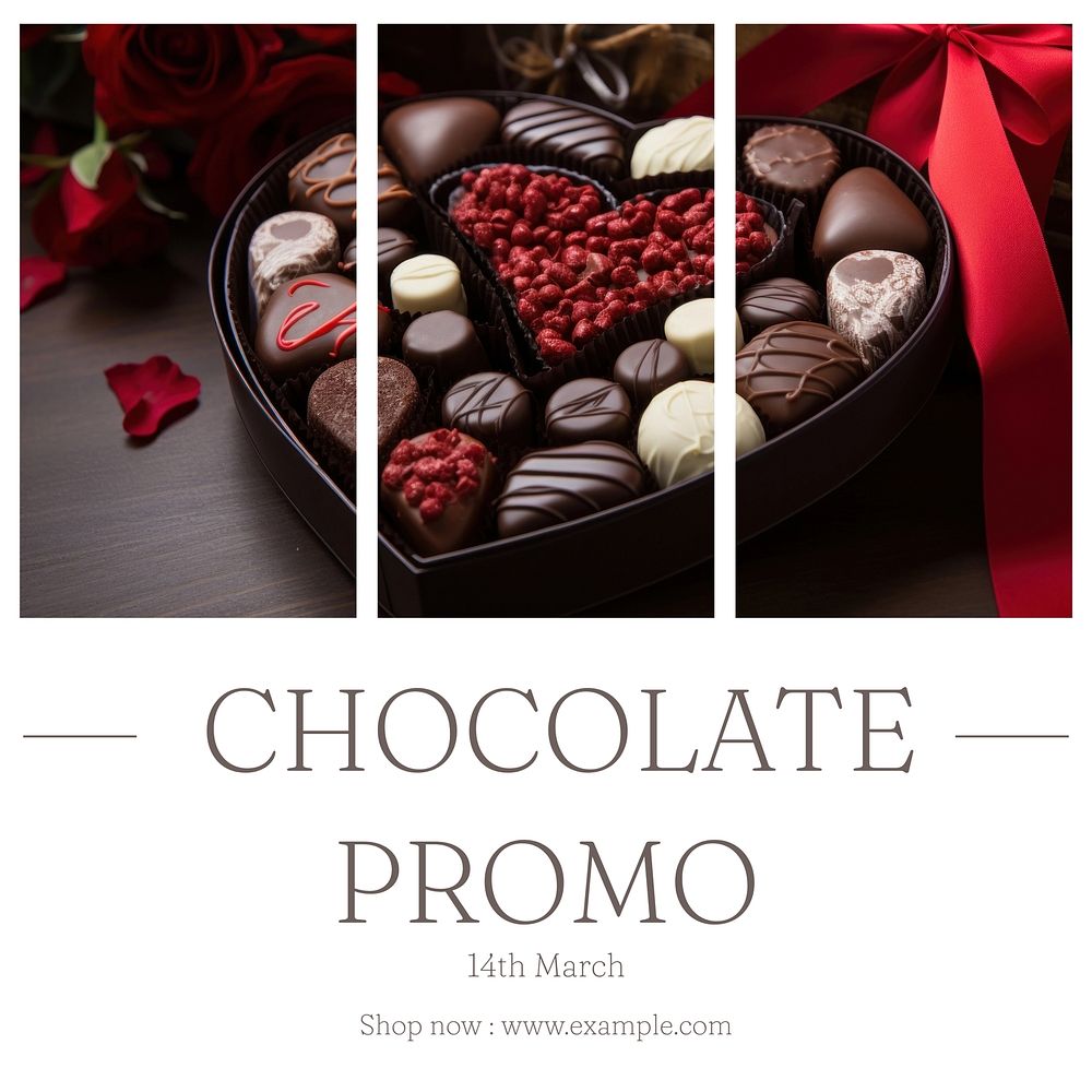 Chocolate promotion Instagram post template