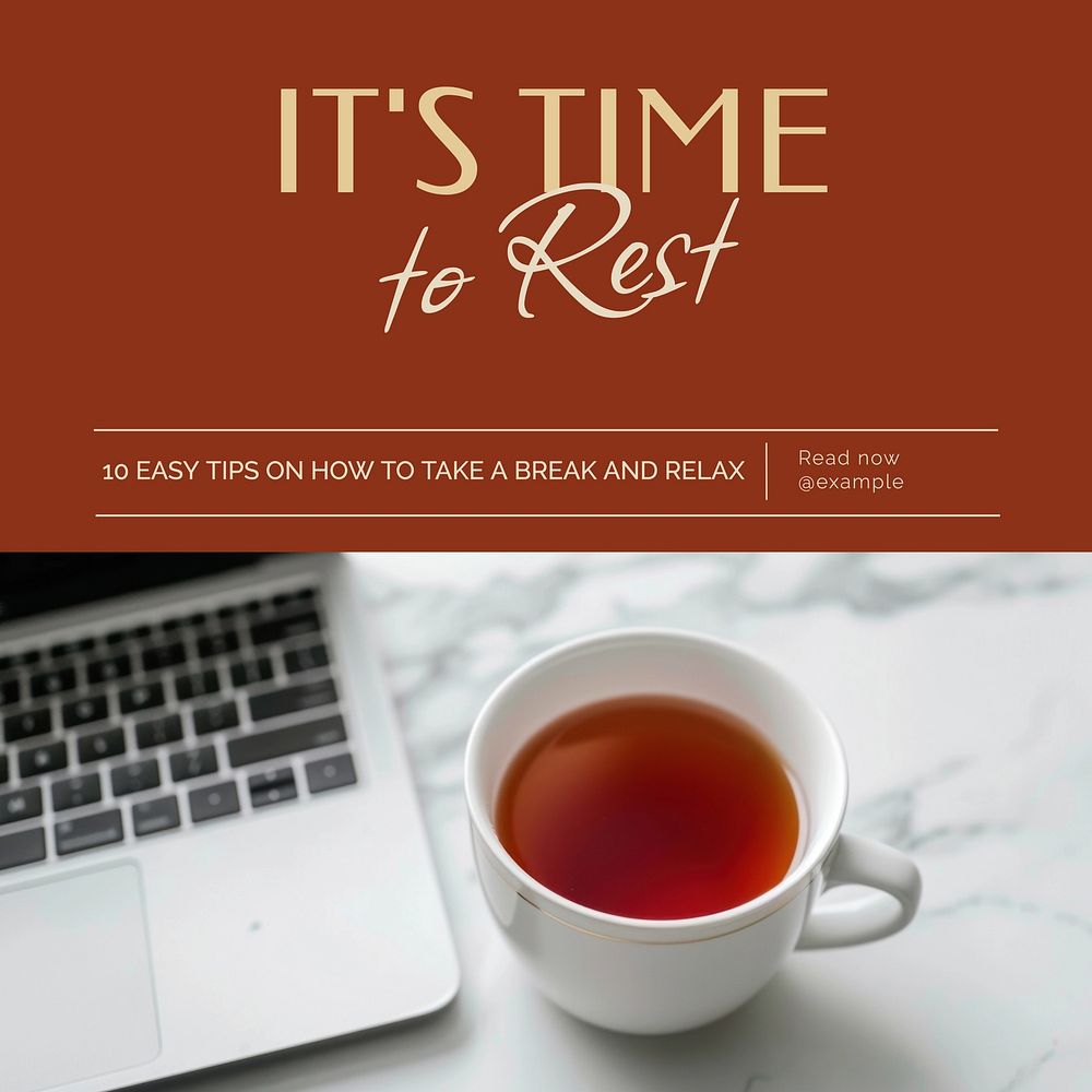 Rest & relax Instagram post template