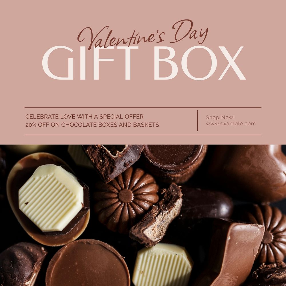 Gift box Instagram post template