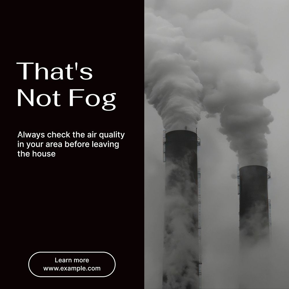 Air pollution Instagram post template