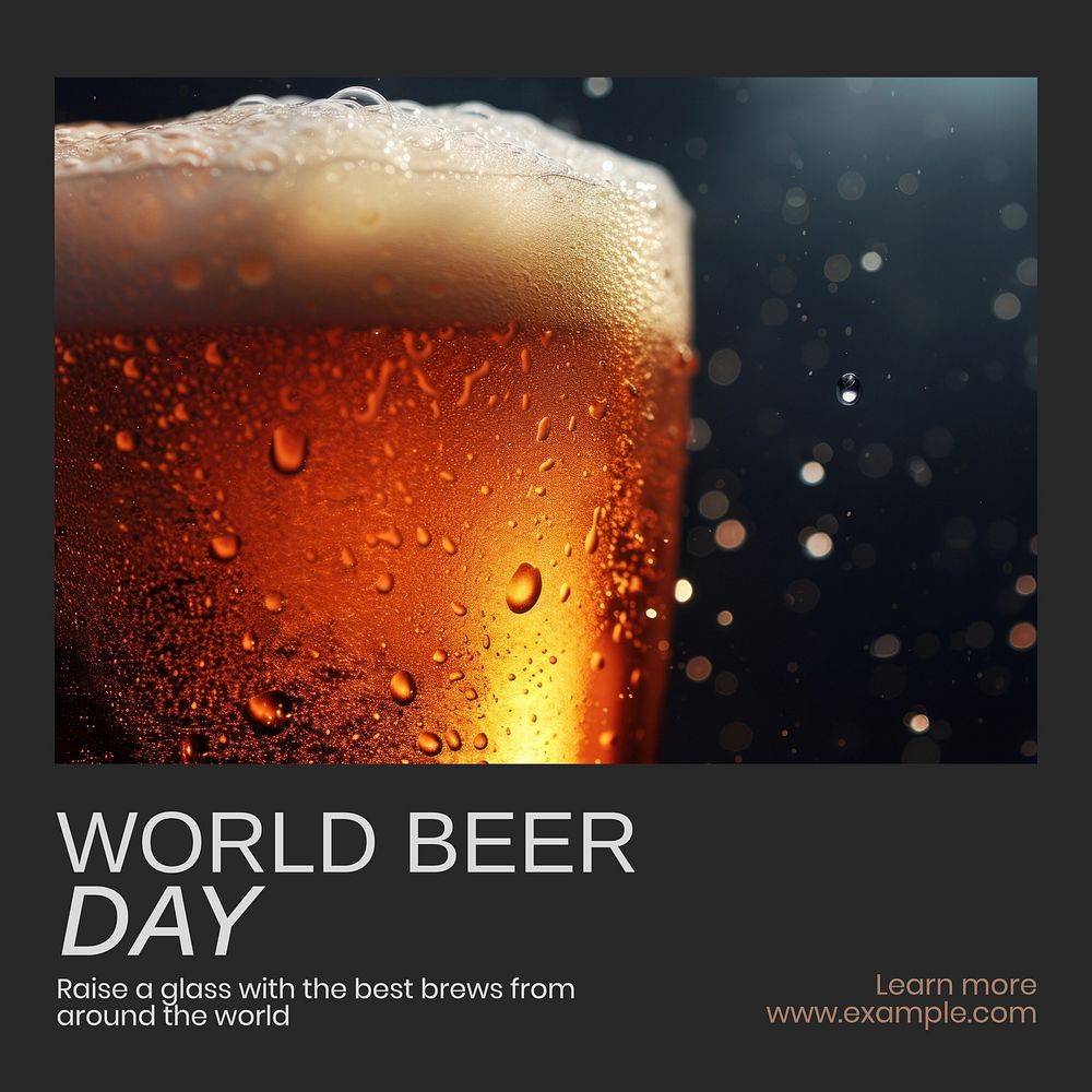 World beer day Instagram post template