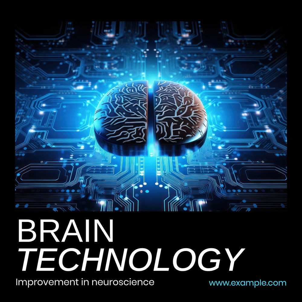 Brain technology Instagram post template